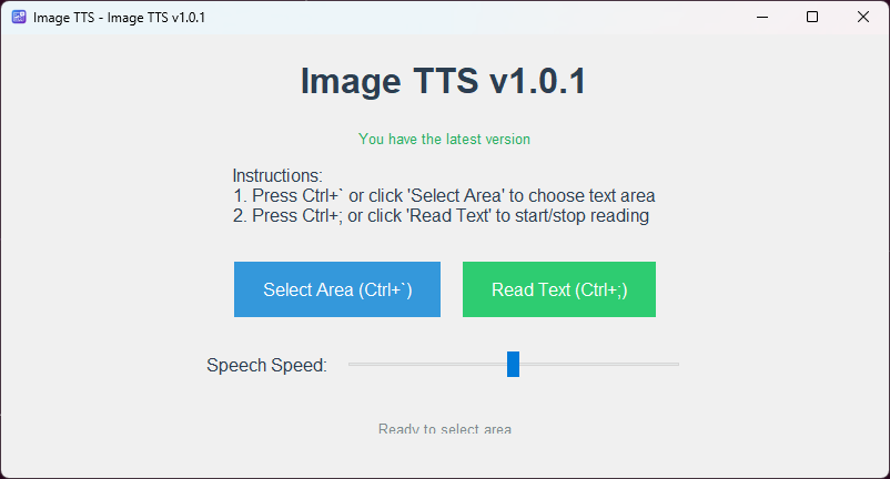 Image TTS Application Interface